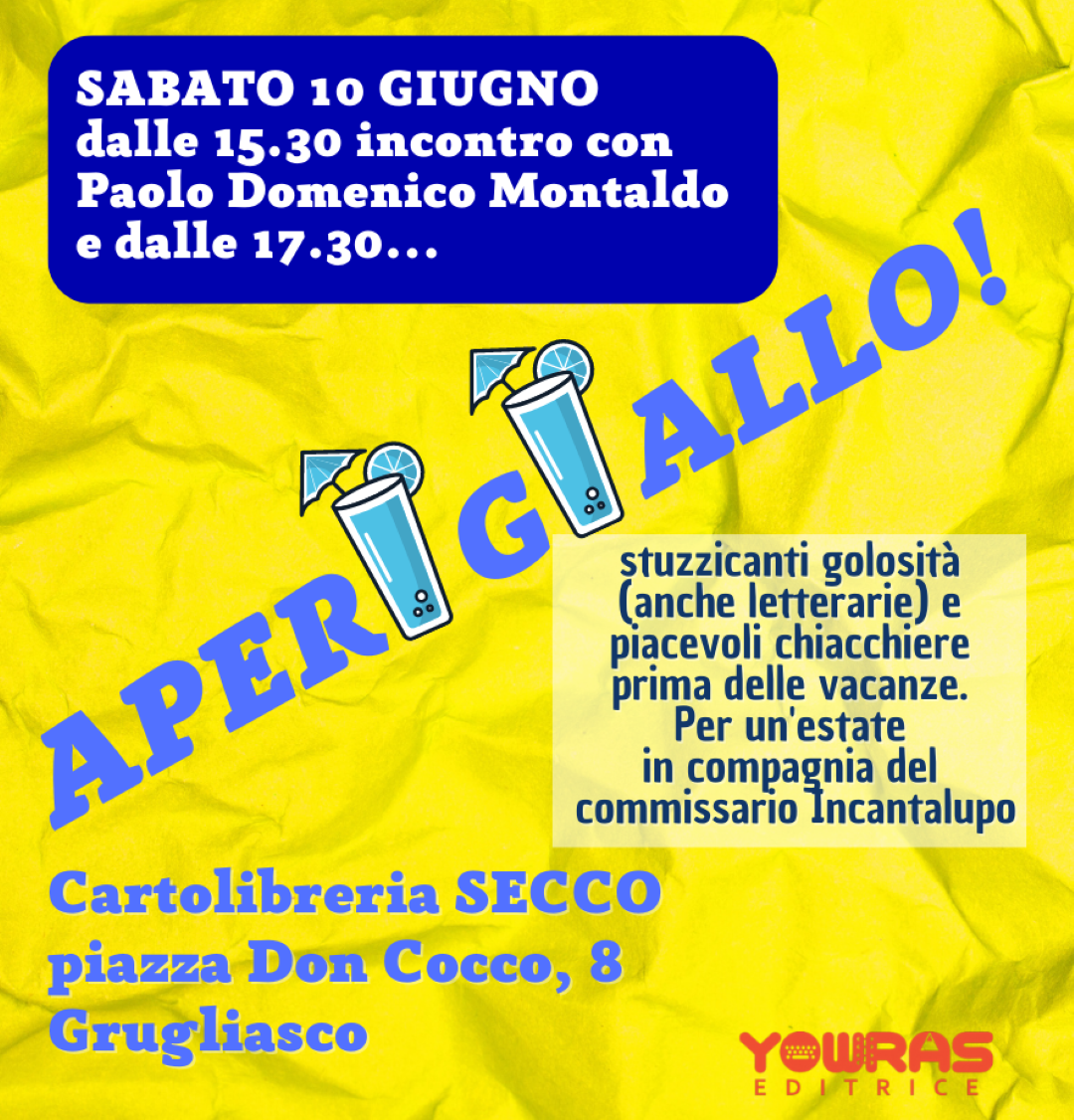 Incontro con l'autore del commissario incantalupo e aperigiallo!