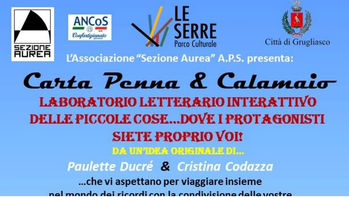 Carta penna e calamaio con la sezione aurea