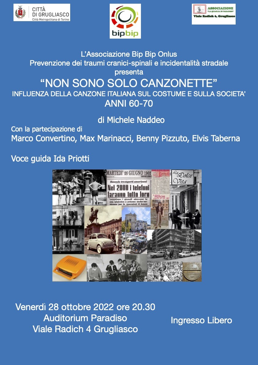 Non sono solo canzonette con bip bip onlus e la quaglia in paradiso